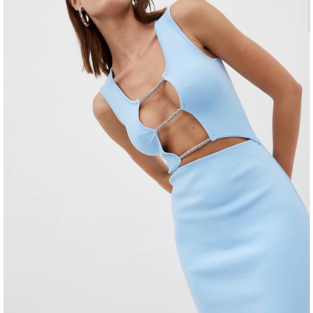 Christopher Esber Light Blue Cut-Out Dress - Picture 6 of 6